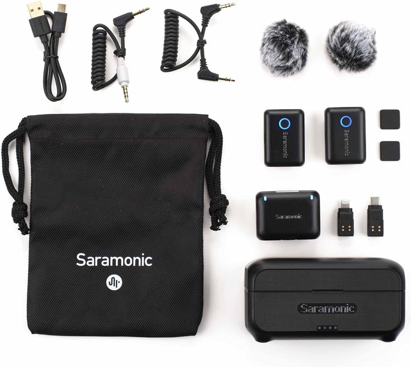 سارامونيك نظام الميكروفون اللاسلكي الرقمي Saramonic Blink 500 B2+ لشخصين، مناسب للكاميرات والهواتف الذكية وأجهزة الكمبيوتر - Image 2