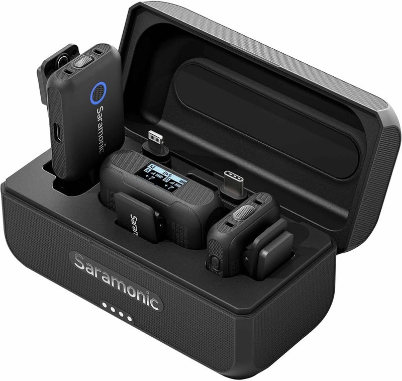 سارامونيك نظام الميكروفون اللاسلكي الرقمي Saramonic Blink 500 B2+ لشخصين، مناسب للكاميرات والهواتف الذكية وأجهزة الكمبيوتر - Image 1