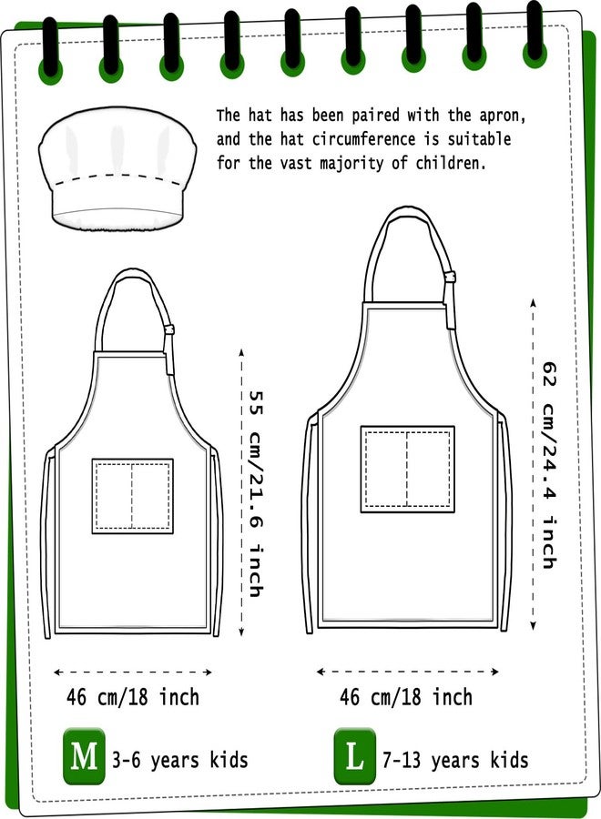 TOPWAYS Kids Aprons for Girls Toddler Aprons for Kids Toddler with Pocket for Painting Cooking Baking Art Gardening Craft (Red, L) - Image 3