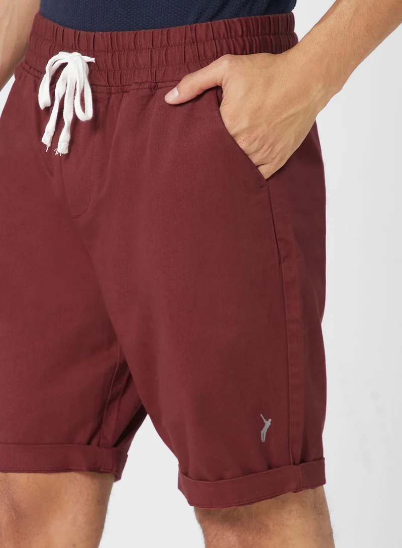 Thomas Scott Men Mid-Rise Slim Fit Shorts
