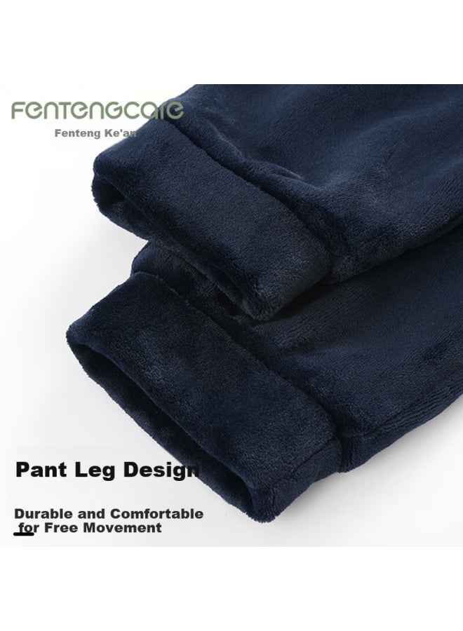 Fentengcare Men's Flannel Sleep Pants Thickened Coral Fleece Lounge Pants Autumn Winter New Q4 - Image 4