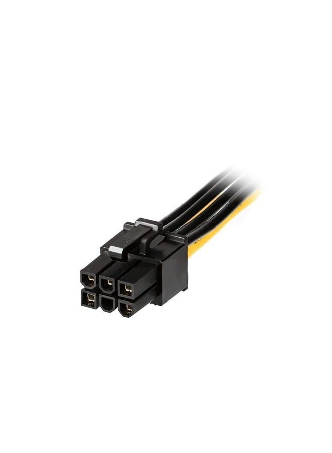 J&D محول كابل طاقة بطاقة الرسوميات SATA 15 دبوس إلى 6 دبوس PCI Express (PCIe) (عبوة 2) (20 سم) - Image 3