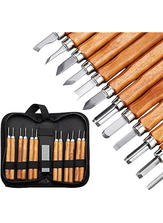FYLX Wood Carving Tools Set for Precision Craft Knife Hobby Stainless Steel Blades Cutting Scrapbooking Stencil DIY Project Fruit Vegetable  - Image 1