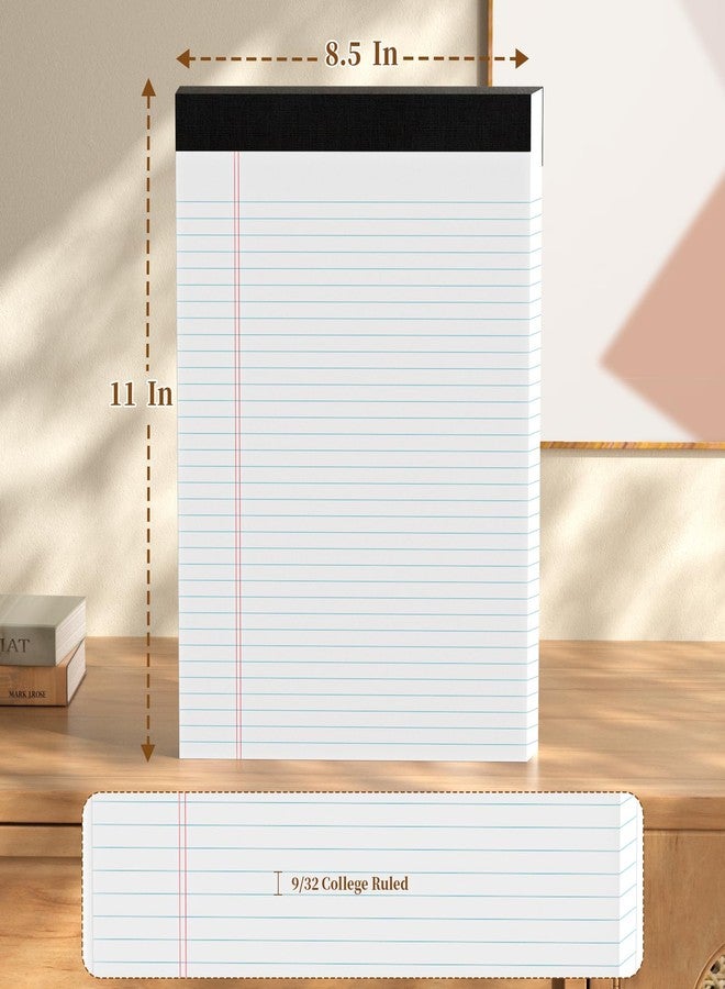 AILZFEI 6 Pack Legal Pads 8.5 x 11 College Ruled White Paper Note Pad Narrow Ruled 50 Sheets Notepad Perforated Writing Pad Clear Print 8x11 Legal Pads Pads of Paper - Image 2