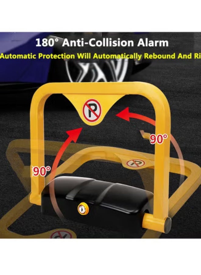 Car automatic remote control parking lock device to prevent others from occupying parking spaces, with collision alarm, including 1 remote control and 1 automatic unlocking sensor