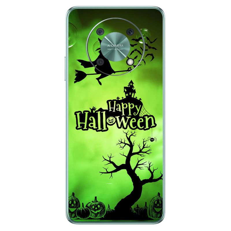 FCS Printed Designer Vinyl Mobile Back Skin Sticker for Huawei nova Y90 (Halloween -12) - Image 1