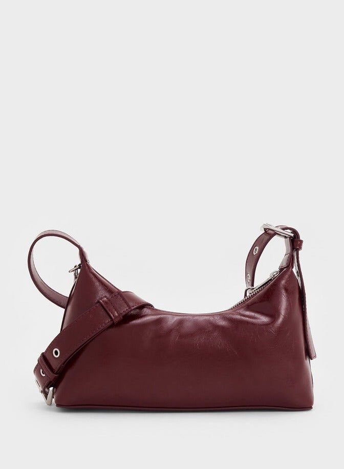 Charles & Keith Atwood Chain Crinkle Hobo Bag - Image 3