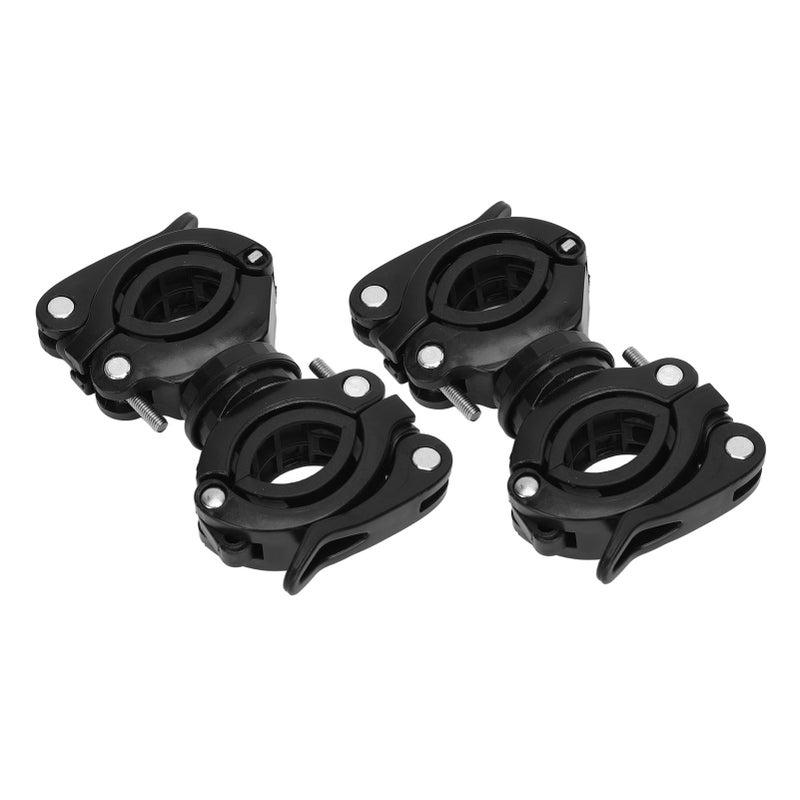 Walker Cane Holder 360 Degree Rotation ABS Black - Adjustable Stable Fit For 1.8-3.8cm Tubes Versatile Cane Holder For Elderly Mobility Aids Wheelchairs Scooters - Image 4