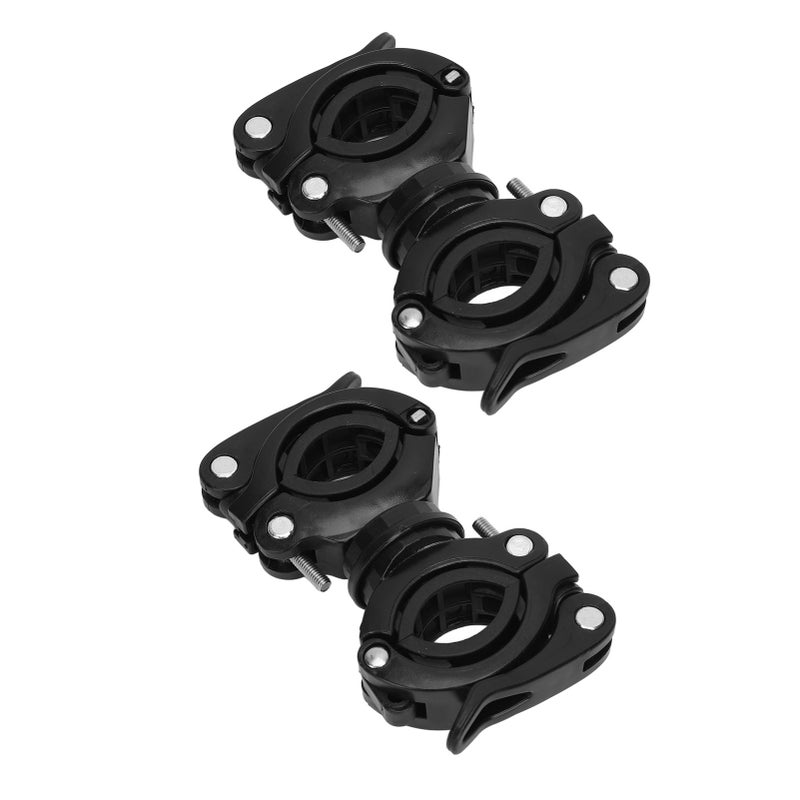 Walker Cane Holder 360 Degree Rotation ABS Black - Adjustable Stable Fit For 1.8-3.8cm Tubes Versatile Cane Holder For Elderly Mobility Aids Wheelchairs Scooters - Image 5