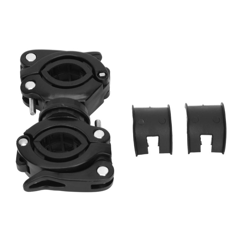 Walker Cane Holder 360 Degree Rotation ABS Black - Adjustable Stable Fit For 1.8-3.8cm Tubes Versatile Cane Holder For Elderly Mobility Aids Wheelchairs Scooters - Image 3