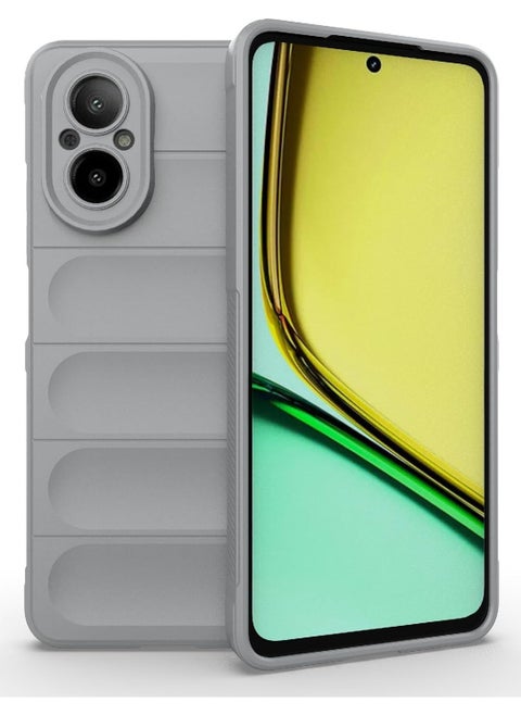 Premium Protection Back Silicone Case Compatible with Realme C67 Magic Shield Shockproof Case with Camera Protection (Grey)