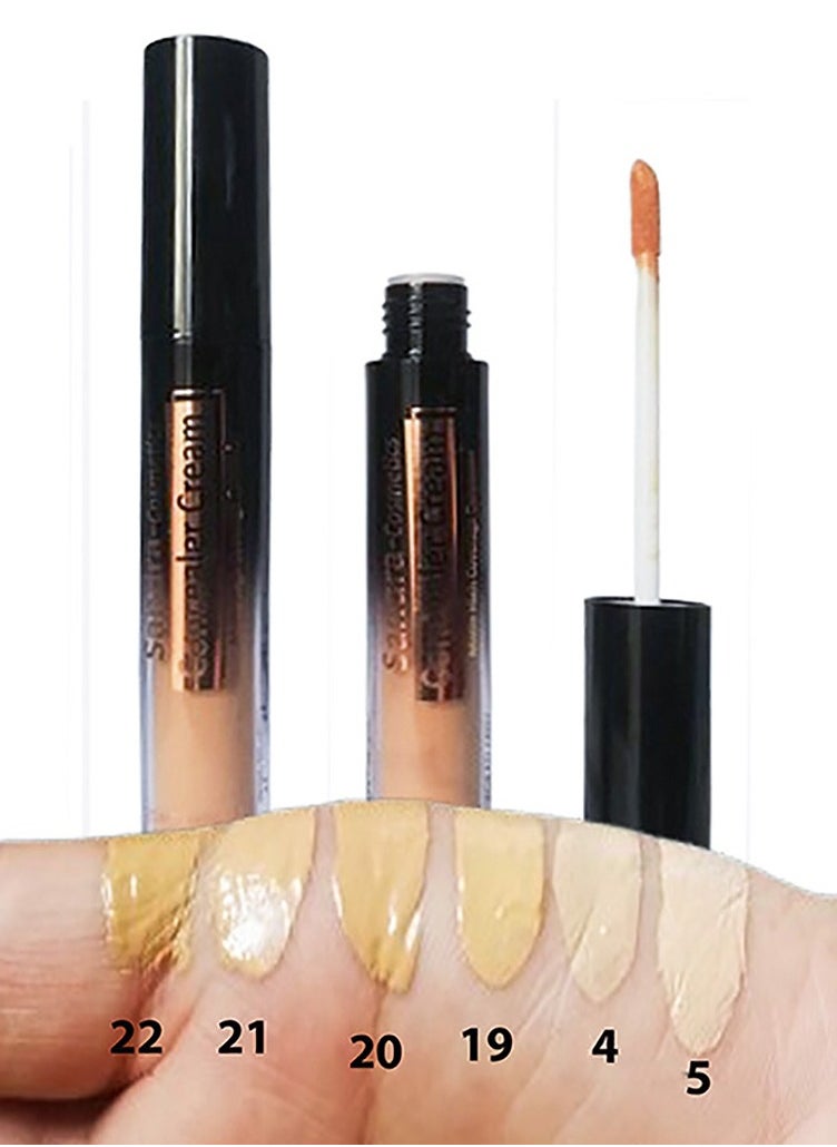 High coverage matte cream concealer from Sandra, black package, color No. (22)
