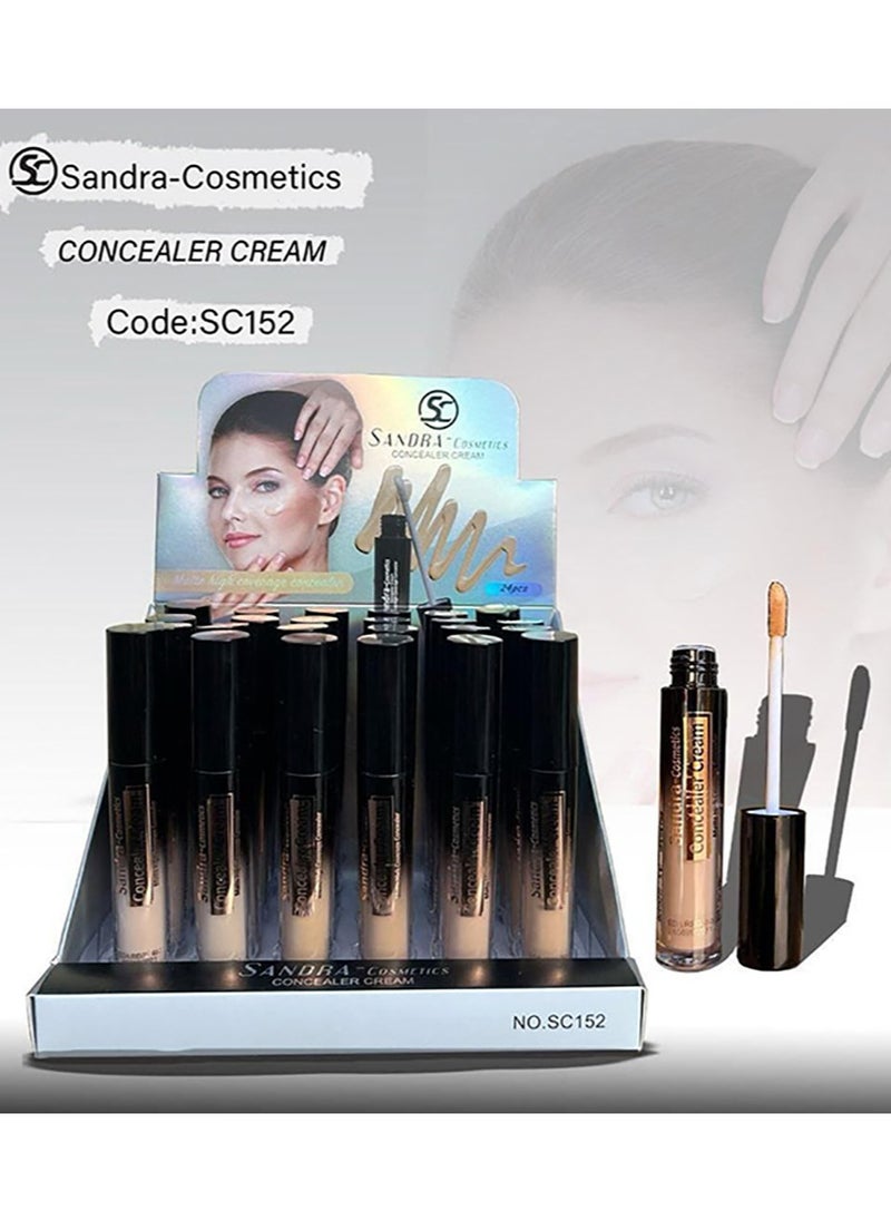 High coverage matte cream concealer from Sandra, black package, color No. (22)