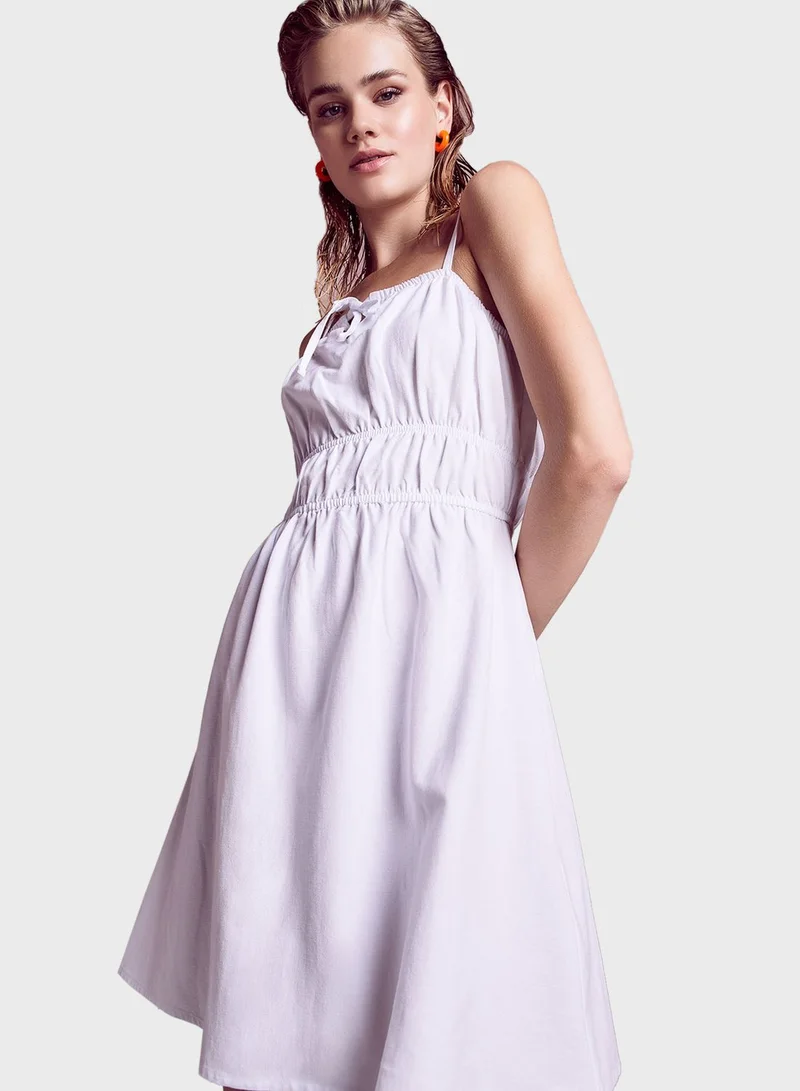 DeFacto White Cotton Dress