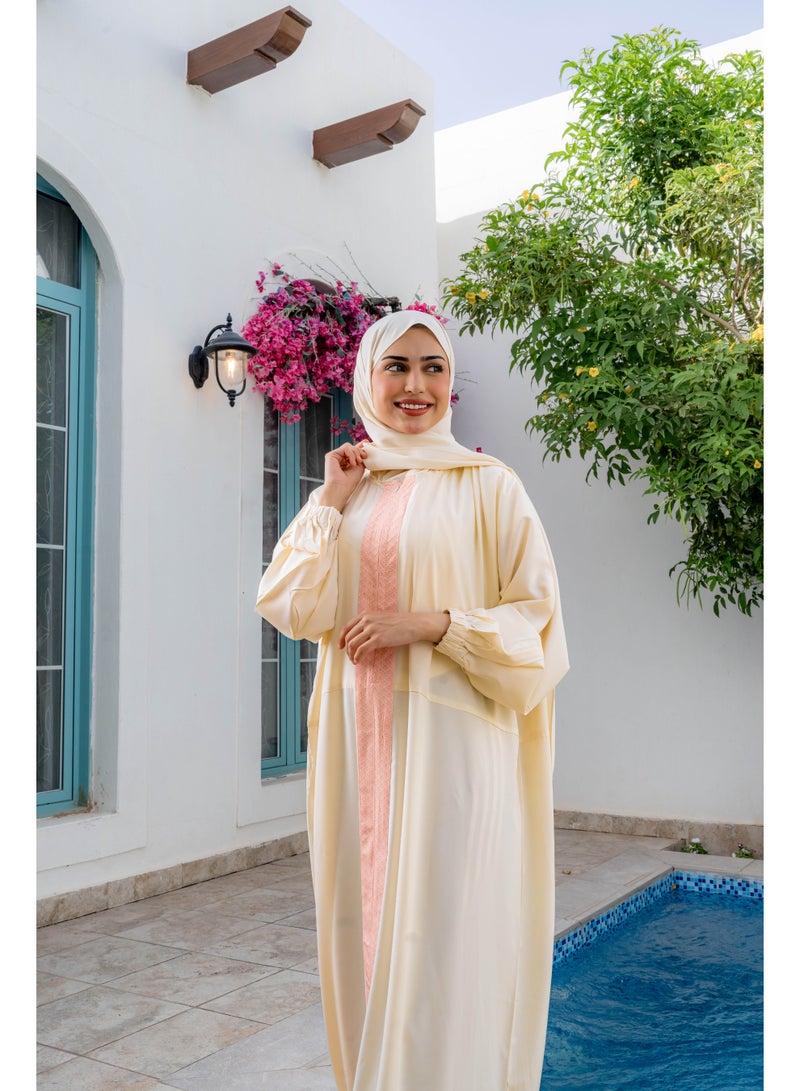 ريتال شرشف صلاة نسائي من ريتال مع طرحة متصلة – فري سايز – خامة بارده – وردي - Image 3