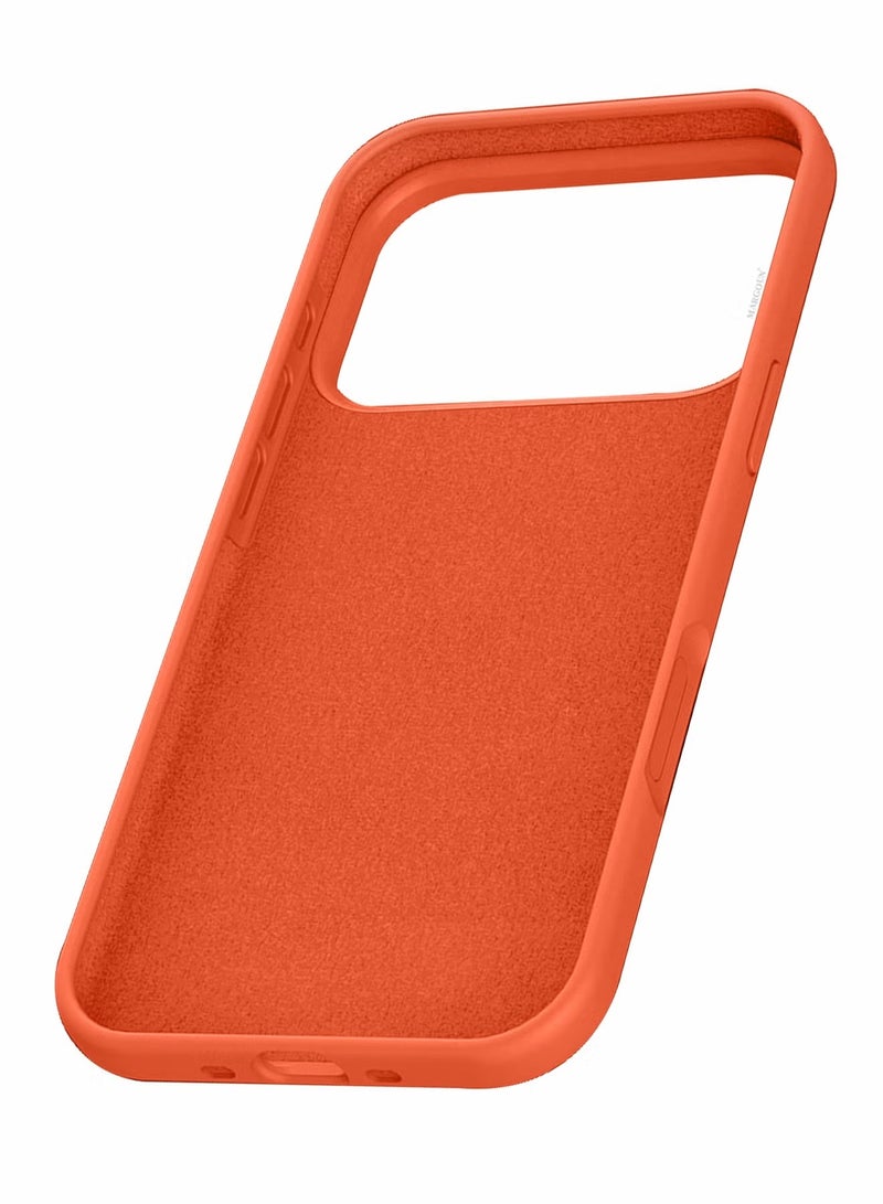 INEIX Apple iPhone 17 Pro Max Case Silicone Protective Cover for Apple iPhone 17 Pro Max Soft Liquid Gel Rubber Cover Anti-Scratch Anti-Fingerprint Anti-Drop ( Orange) - Image 2