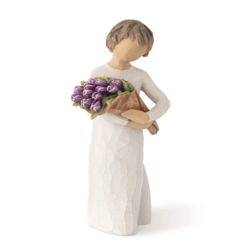 Willow Tree Surprise, A Bouquet of Wonderful Wishes, Celebrate Friendships, Thank You and Appreciation, for Flower Lovers, Sculpted Hand-Painted Figure - Image 1
