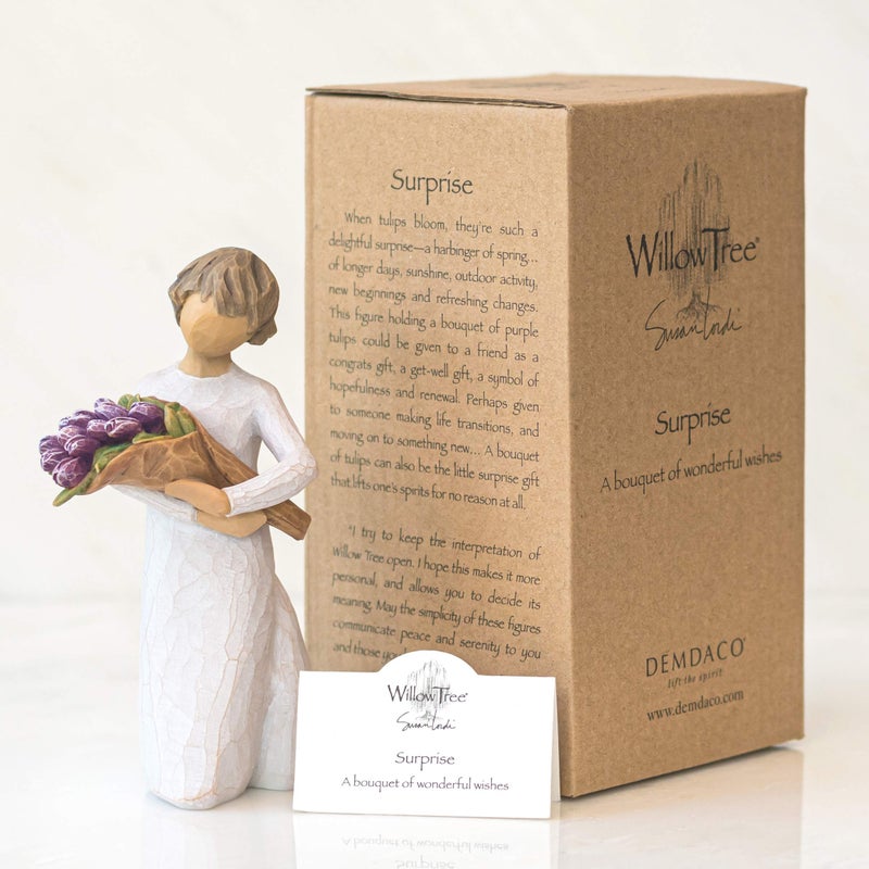 Willow Tree Surprise, A Bouquet of Wonderful Wishes, Celebrate Friendships, Thank You and Appreciation, for Flower Lovers, Sculpted Hand-Painted Figure - Image 5