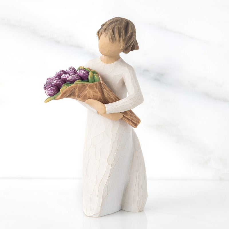Willow Tree Surprise, A Bouquet of Wonderful Wishes, Celebrate Friendships, Thank You and Appreciation, for Flower Lovers, Sculpted Hand-Painted Figure - Image 2