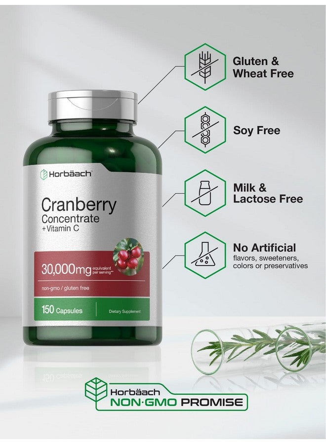 Horbäach Cranberry Concentrate Extract + Vitamin C ; 30 000Mg ; 150 Capsules ; Triple Strength Ultimate Potency Formula ; Non Gmo And Gluten Free Cranberry Pills Supplement ; By Horbaach - Image 5