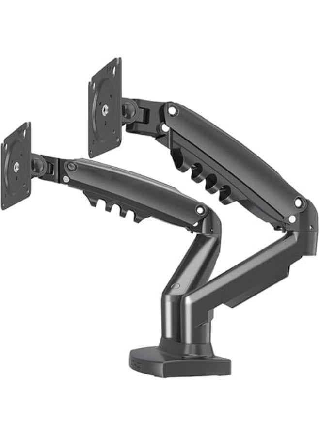حامل شاشة مزدوج للمكتب، ذراع شاشة كمبيوتر دوار كامل الحركة لشاشتين مقاس 17-27 بوصة مع سعة تحميل تتراوح من 4.4 إلى 19.8 رطل لكل شاشة F160 - Image 2