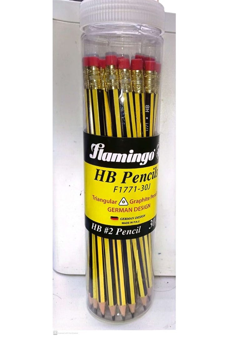 Flamingo أقلام فلامينغو HB 30 قطعة - Image 2