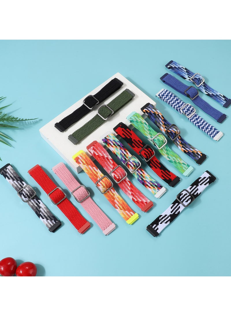 Alyashmac Strap for Huawei Band 10/9/8 Hand-woven Adjustable Strap,Compatible for Huawei Band 10/9/8 Replacement Nylon Wristband Strap,Pink - Image 5