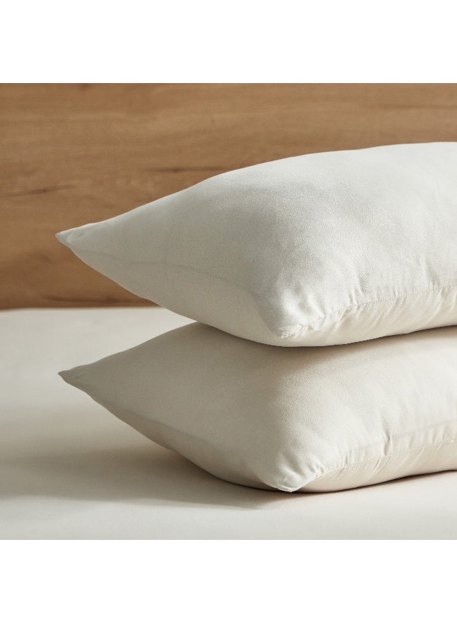 Home Box Derby 2-Piece Solid Microfiber Pillowcase Set - 45x70 cm - Image 5