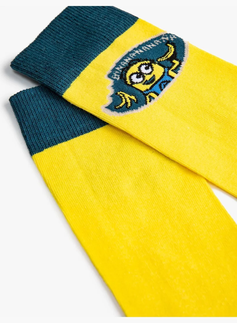 KOTON Minions Socket Socks Licensed Embroidered