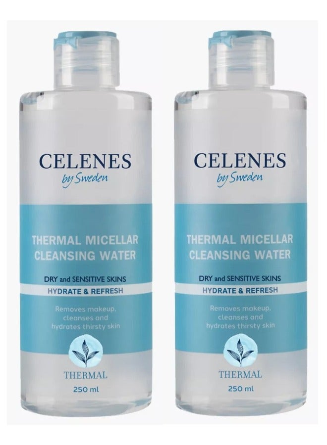 Celenes by Sweden 2Pcs Celenes by Sweden Micellar Cleansing Water For Dry And Sensitive 250Ml  - Image 1