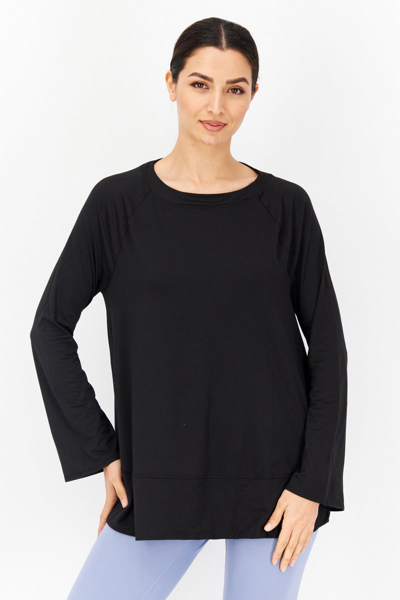 PUMA Women Sportswear Fit Long Sleeves Running Top, Black - Image 1