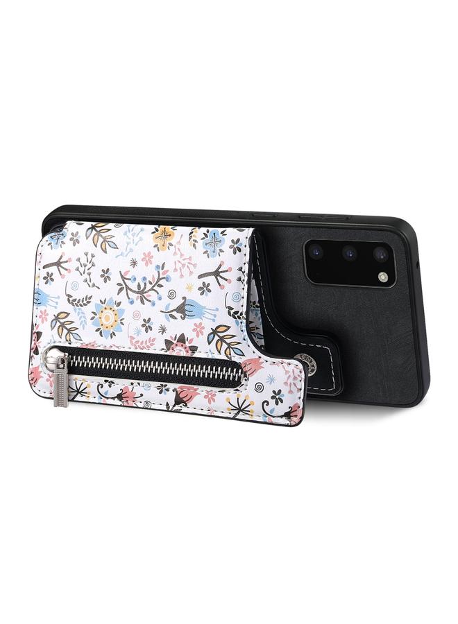S-TOP Case For Samsung Galaxy S21 FE 5G Retro Painted Zipper Wallet Back Phone Case - Image 2