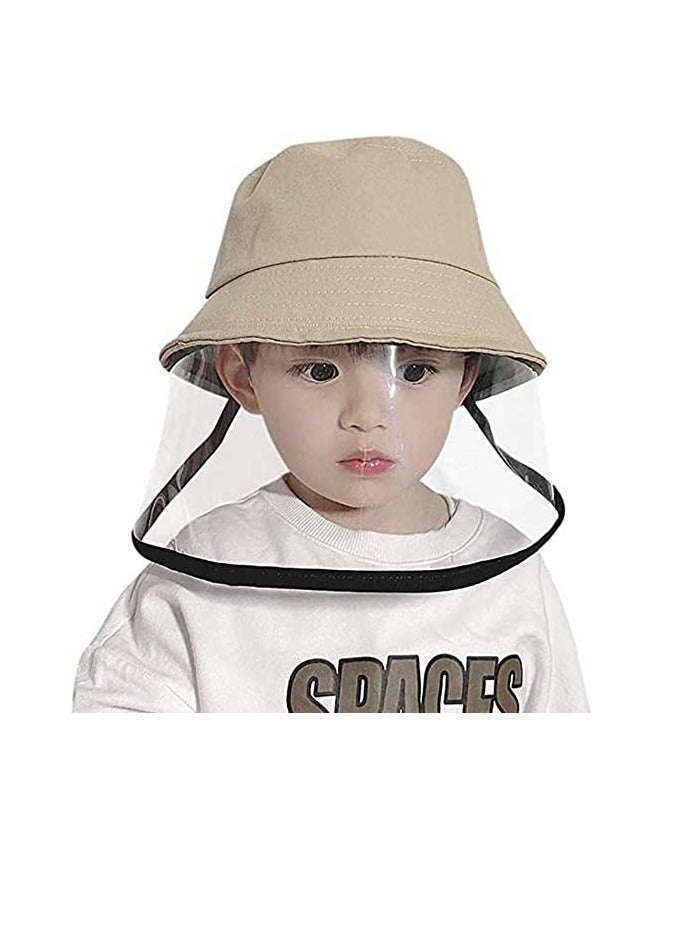 SOLARAE Fisherman Hat, Kids Protective Visor Face Hat Fishing Hat Cap with Face Shield Wide Brim Anti-Droplets Anti-dust for Full Face Outdoor Dust-Proof - Image 1