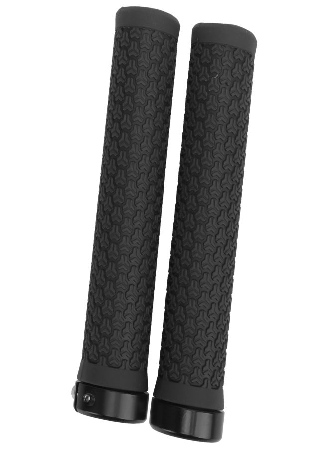 ZTTO Mountain Bike Handlebar Single Locking Grips Bicycle Shock Absorbing Rubber GripsBlack - Image 2