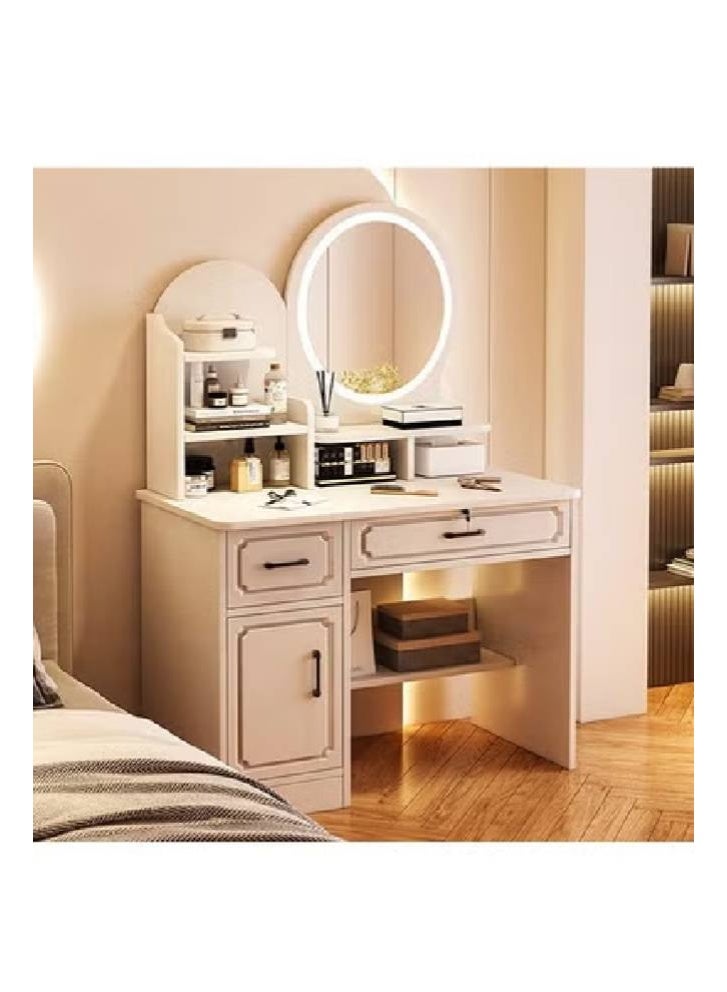 keke Multifunctional Makeup Vanity Dressing Table with LED Mirror and Chair 80 CM - Image 1