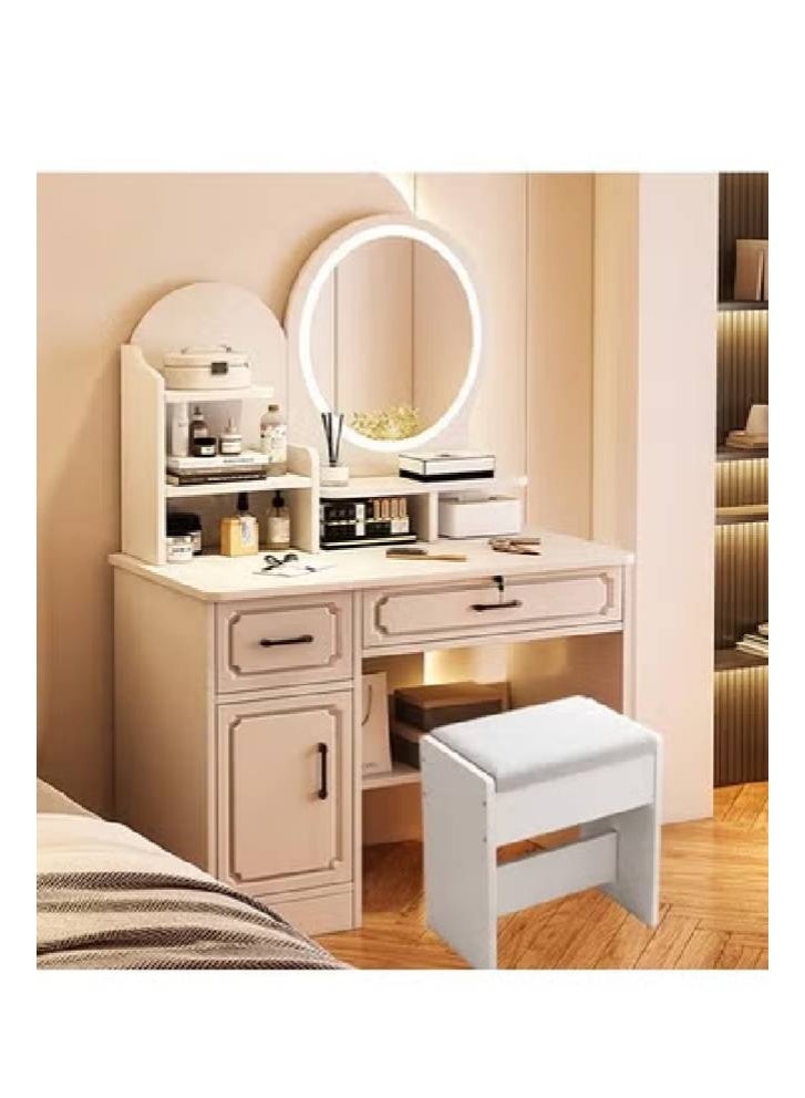 keke Multifunctional Makeup Vanity Dressing Table with LED Mirror and Chair 80 CM - Image 3
