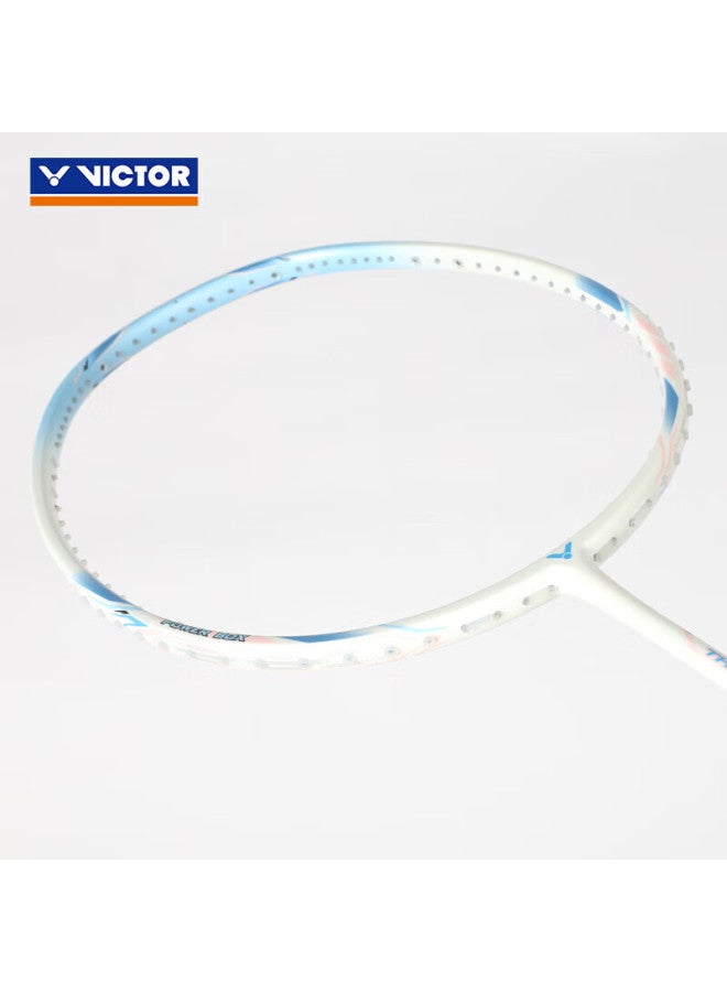 Victor Badminton Racket, Full Carbon High-tension Iron Hammer Tk-hmrl Ex/a/5u, Yunfeng White, Strung Racket - Image 3