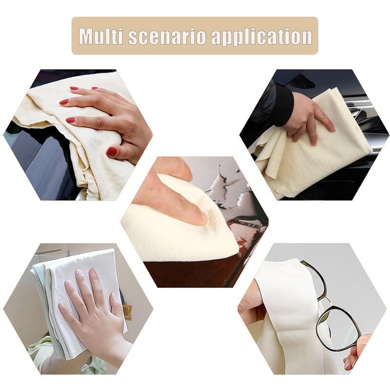 piercing Chamois Cloth for Car, Car Cloth, Chamois Leather Clot for Ca - Large Absorbent Towel for Washing & Drying Vehicles, Windows, Glass and Surfaces - Image 3