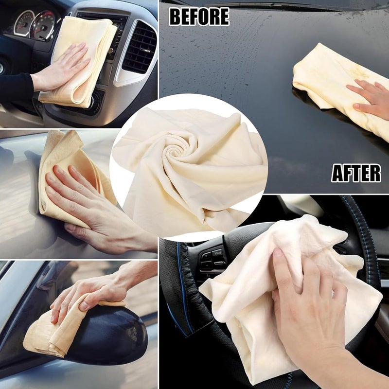 piercing Chamois Cloth for Car, Car Cloth, Chamois Leather Clot for Ca - Large Absorbent Towel for Washing & Drying Vehicles, Windows, Glass and Surfaces - Image 5