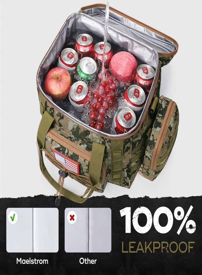 Maelstrom Large Tactical Lunch Box for Men,Insulated Lunch Bag, Leakproof Soft Cooler Bags with Detachable MOLLE Bag,Durable Lunch Tote for Adult Women Work,Picnic,30 Cans/20 L, Camouflage - Image 3