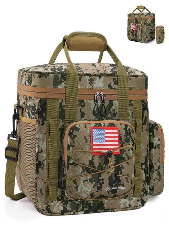 Maelstrom Large Tactical Lunch Box for Men,Insulated Lunch Bag, Leakproof Soft Cooler Bags with Detachable MOLLE Bag,Durable Lunch Tote for Adult Women Work,Picnic,30 Cans/20 L, Camouflage - Image 1