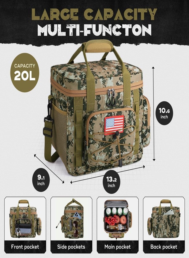 Maelstrom Large Tactical Lunch Box for Men,Insulated Lunch Bag, Leakproof Soft Cooler Bags with Detachable MOLLE Bag,Durable Lunch Tote for Adult Women Work,Picnic,30 Cans/20 L, Camouflage - Image 5