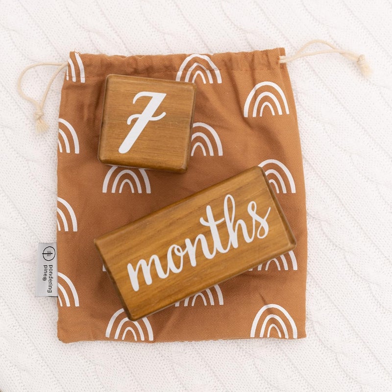 Pondering Pine Baby Milestone Blocks Set - Image 4