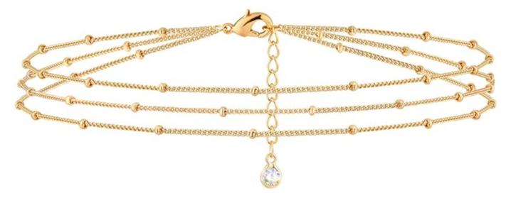 خلخال ذهبى  ثلاثى الأدوار