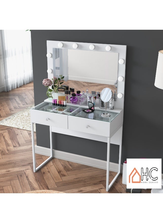 هوم كانافاس مرآة لونا جريس LED للتزيين من هوم كانفاس + درجان - Image 4