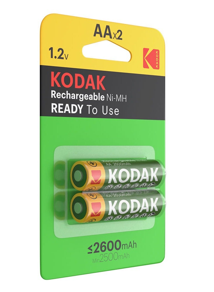Kodak Kodak AA 2-Cells 2600mAh Ni-MH 1.2V HR6 - MN1500 Rechargeable Batteries - Image 3