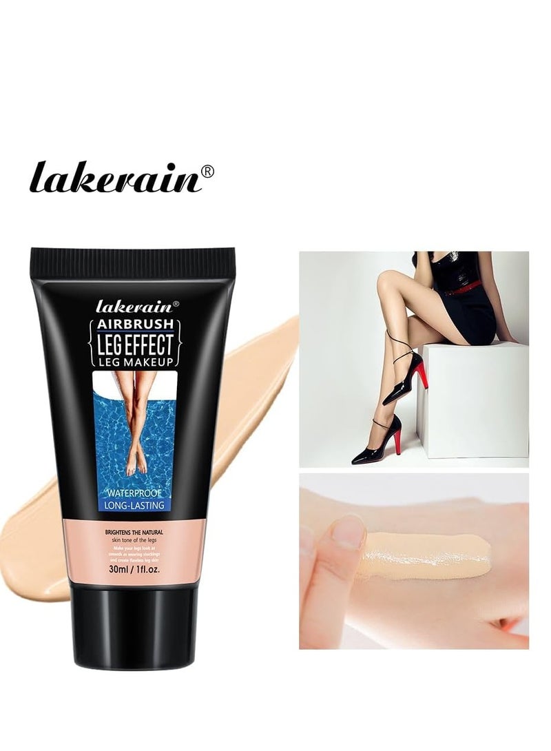 lakerain Getaria Leg Makeup Waterproof No Transfer, Leg Foundation Cover up Makeup for Varicose Veins Even Skin, Leg and Body Scar Concealer Makeup for Tattoo Cover Up 30ml(#1 Fairest Glow) - Image 2