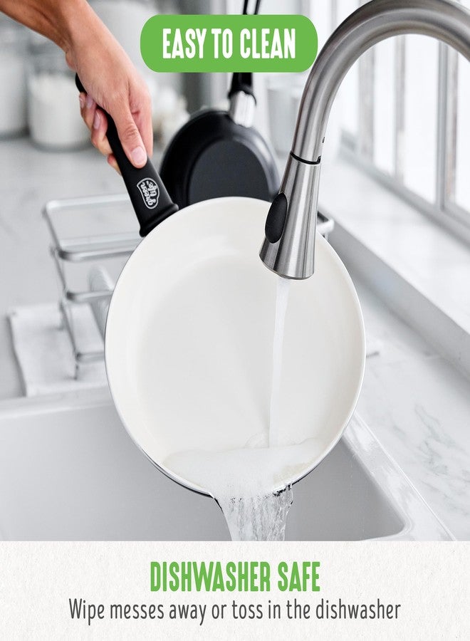 GreenLife 8" Frypan with silicone spatula, bamboo, black - Image 2