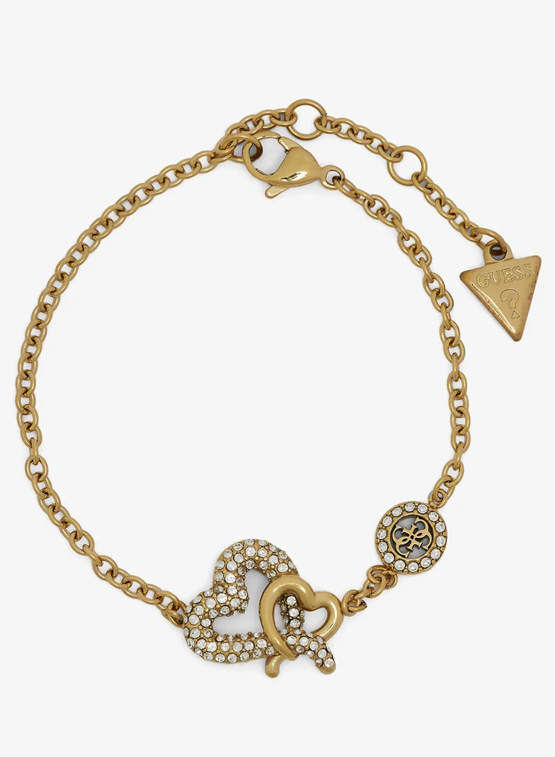 GUESS Pave Heart Chain Bracelet