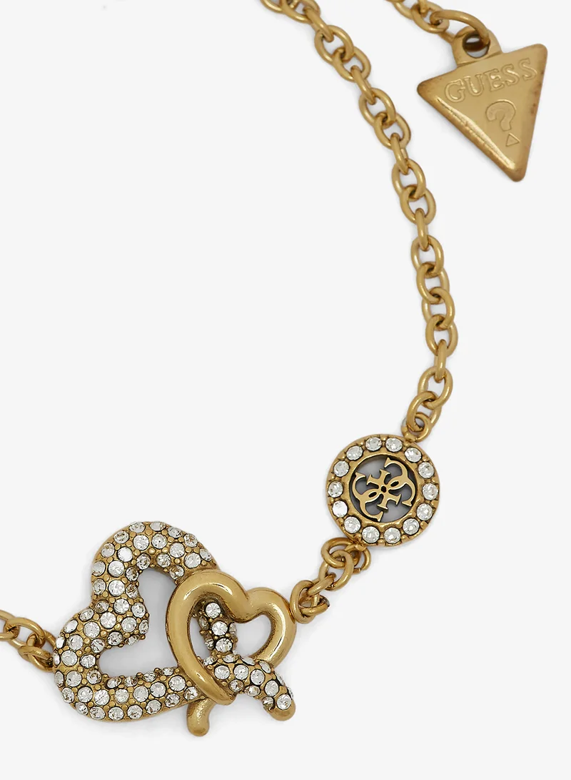 GUESS Pave Heart Chain Bracelet